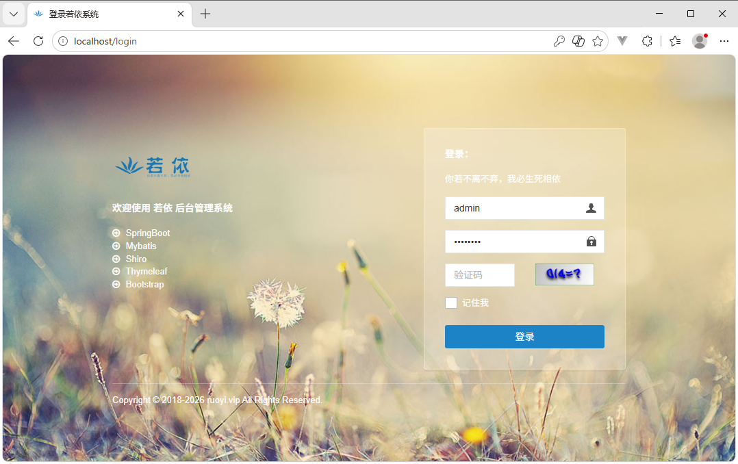 浏览器访问 localhost:80